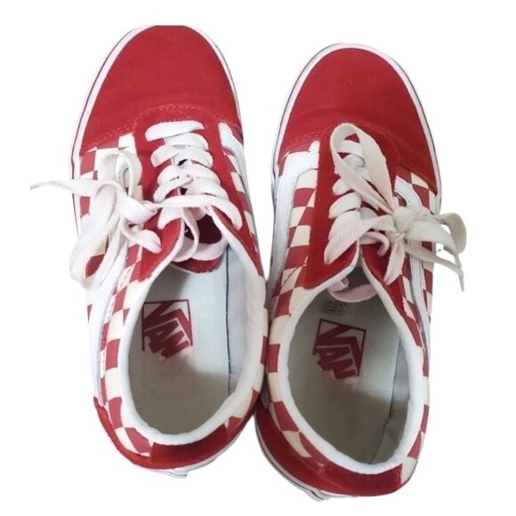 Vans Womens Red & White Checkered Sneakers Size‎ 9 - Picture 9 of 9
